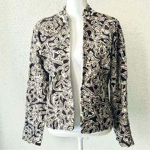 Chico’s Beaded Embellishments Appliqué Jacket Size 0